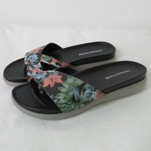 Donald J. Pliner Black Floral Sandals